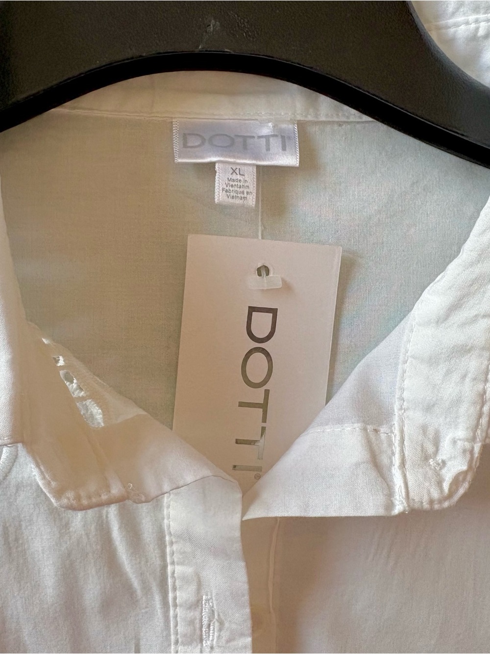 Dotti White Embroidered Button-Down Shell & Starfish Top - Picture 4 of 5